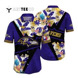 Baltimore Ravens Practical Beach Gift For Him Hawaiian Shirt 1