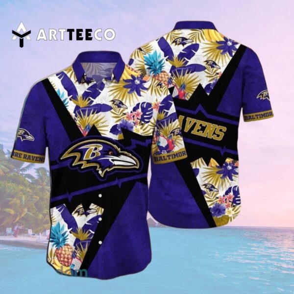 Baltimore Ravens Practical Beach Gift For Him Hawaiian Shirt 2
