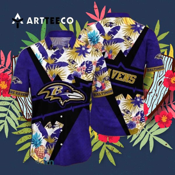 Baltimore Ravens Practical Beach Gift For Him Hawaiian Shirt 3