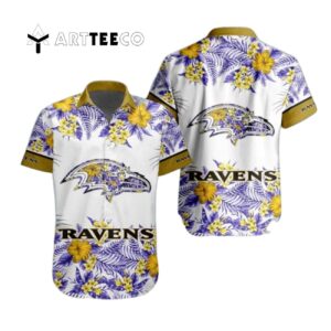 Baltimore Ravens Vintage Aloha Hawaiian Shirt 1