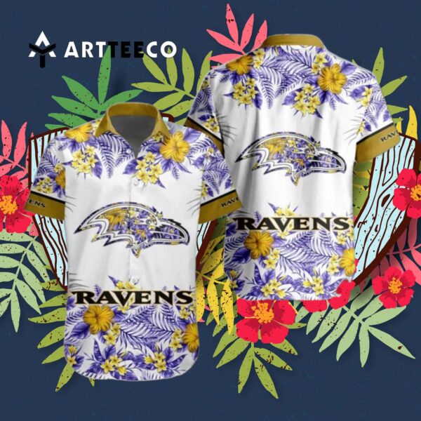 Baltimore Ravens Vintage Aloha Hawaiian Shirt 3