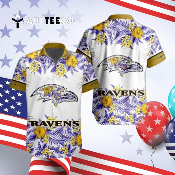 Baltimore Ravens Vintage Aloha Hawaiian Shirt 4