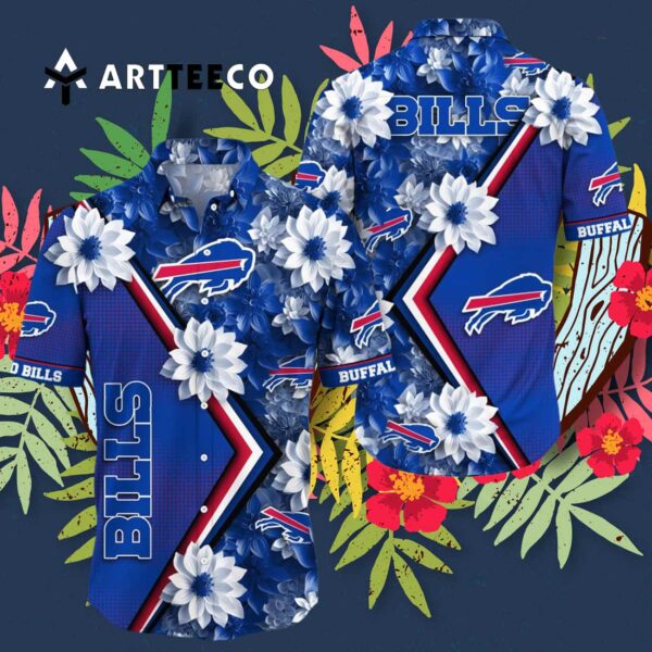 Buffalo Bills Digital Flowers Aloha Hawaiian Shirt 3