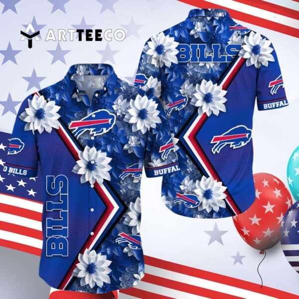 Buffalo Bills Digital Flowers Aloha Hawaiian Shirt 4