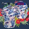 Buffalo Bills Floral White Background Hawaiian Shirt 3