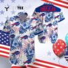 Buffalo Bills Floral White Background Hawaiian Shirt 4