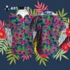 Buffalo Bills Hibiscus Flowers Pink Blue Hawaiian Shirt 3