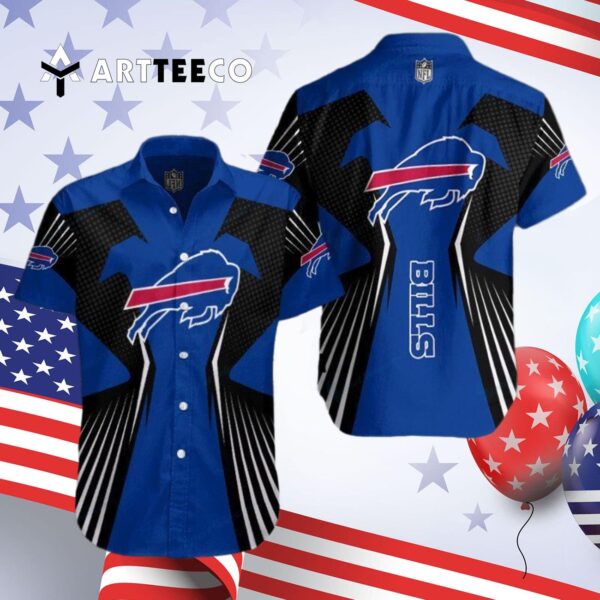 Buffalo Bills Line Wave Magic Hawaiian Shirt 4