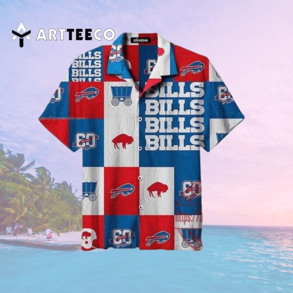 Buffalo Bills Logo Collection Plaid Pattern Hawaiian Shirt 2