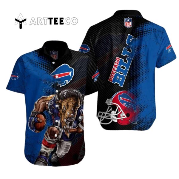 Buffalo Bills Mascot Pattern Hawaiian Shirt 1