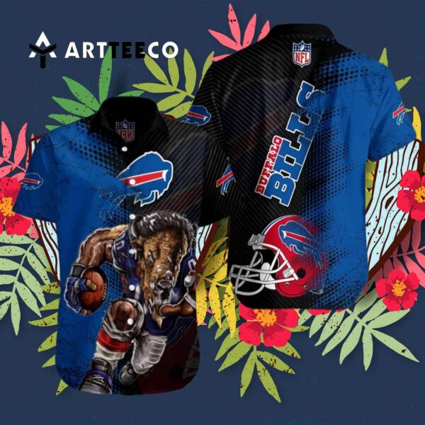 Buffalo Bills Mascot Pattern Hawaiian Shirt 3