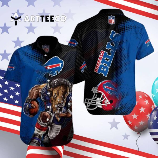Buffalo Bills Mascot Pattern Hawaiian Shirt 4