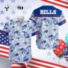 Buffalo Bills Palm Leaves Blue White Hawaiian Shirt 4
