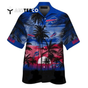 Buffalo Bills Palm Tree Sunset Hawaiian Shirt 1