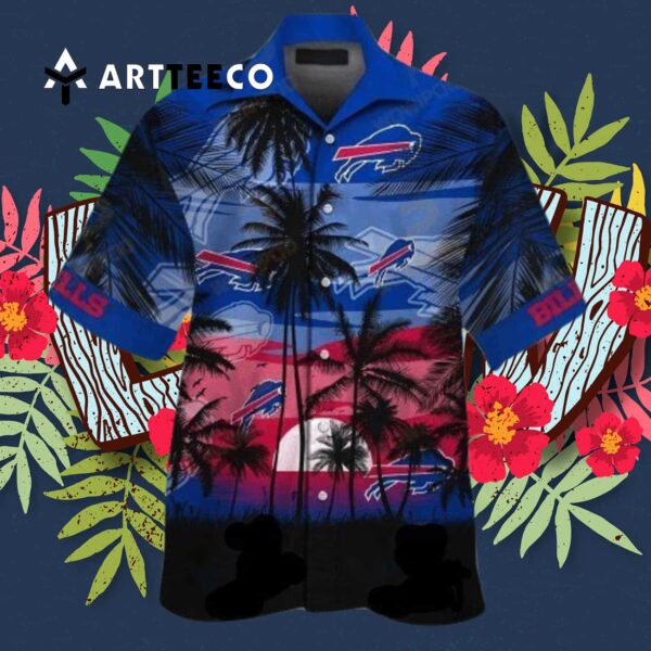 Buffalo Bills Palm Tree Sunset Hawaiian Shirt 3