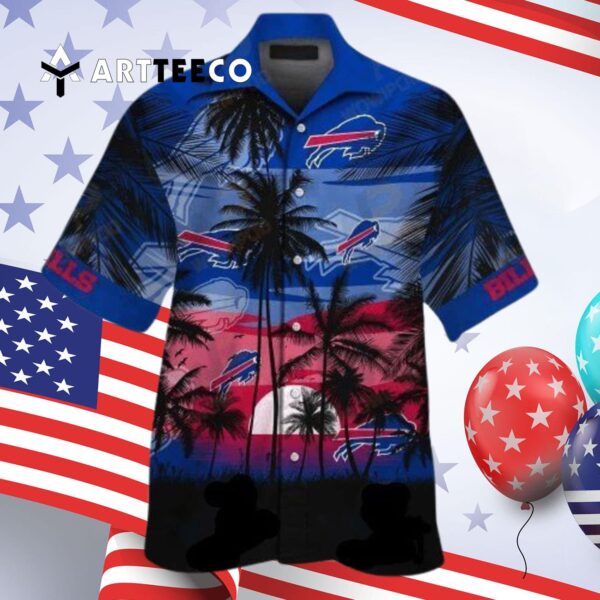 Buffalo Bills Palm Tree Sunset Hawaiian Shirt 4