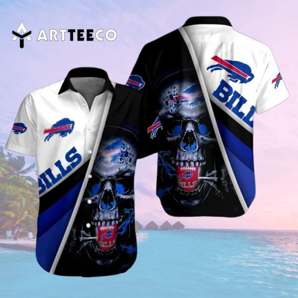 Buffalo Bills Skull Magic Art Hawaiian Shirt 2