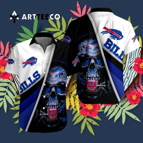 Buffalo Bills Skull Magic Art Hawaiian Shirt 3