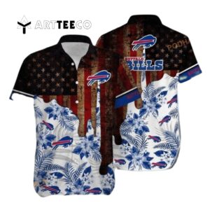 Buffalo Bills Vintage Us Flag Beach Hawaiian Shirt 1