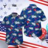 Buffalo Bills White Hibiscus Flowers Blue Hawaiian Shirt 4