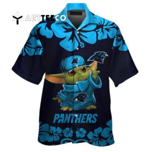 Carolina Panthers Baby Yoda Hawaiian Shirt 1