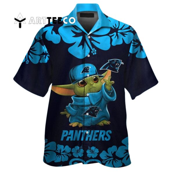 Carolina Panthers Baby Yoda Hawaiian Shirt 1
