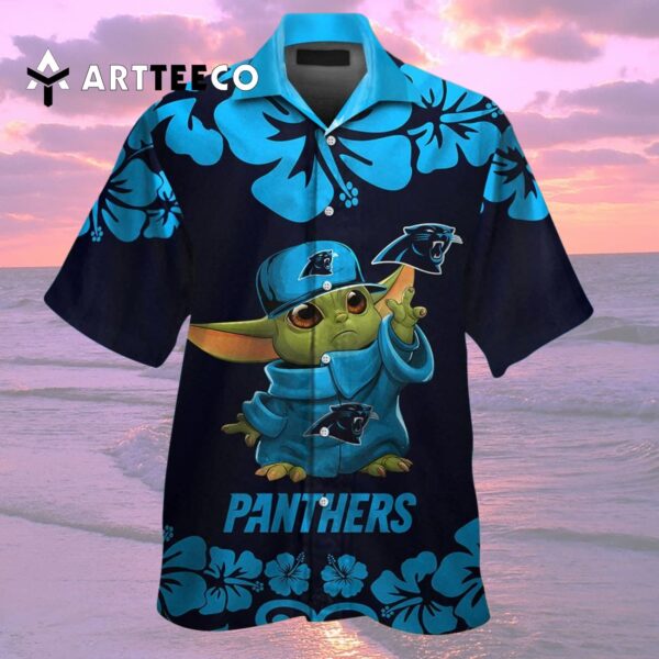 Carolina Panthers Baby Yoda Hawaiian Shirt 2