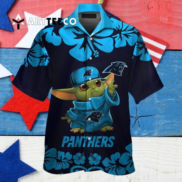 Carolina Panthers Baby Yoda Hawaiian Shirt 4