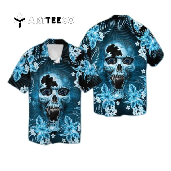 Carolina Panthers Skull Hawaiian Shirt 1