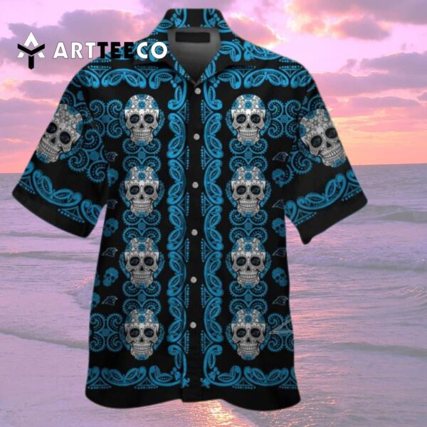 Carolina Panthers Skull Hawaiian Shirt 2 2