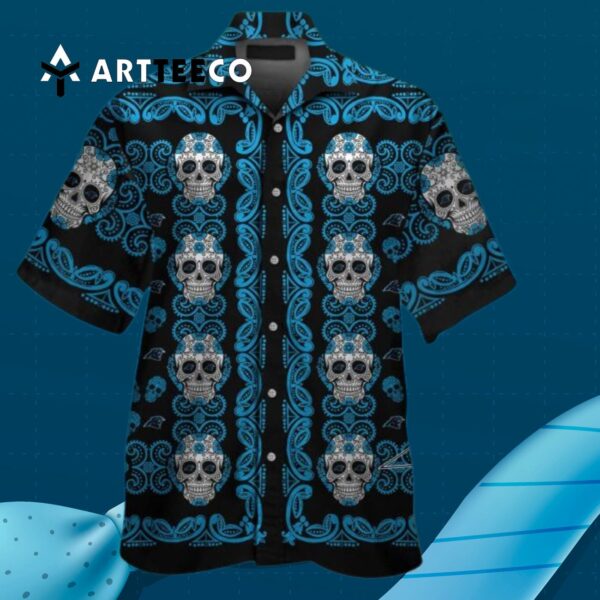 Carolina Panthers Skull Hawaiian Shirt 2 3