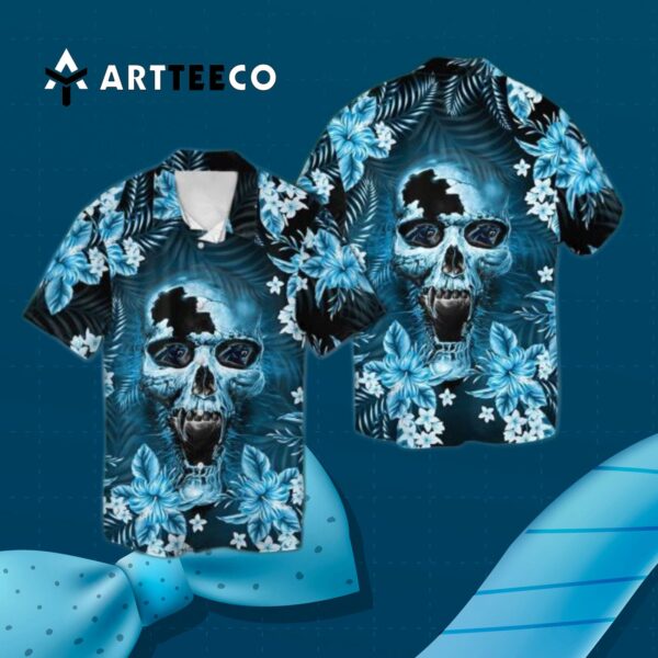 Carolina Panthers Skull Hawaiian Shirt 3