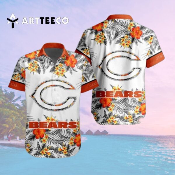 Chicago Bears Floral Tropical Team Hawaiian Shirt 2