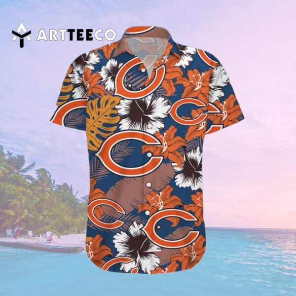 Chicago Bears Floral Tropical Team New Hawaiian Shirt 2
