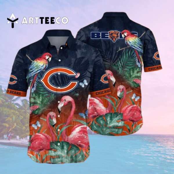 Chicago Bears Flower Full Printing Hawaiian Shirt 2