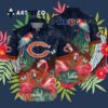 Chicago Bears Flower Full Printing Hawaiian Shirt 3