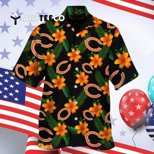 Chicago Bears Great Floral Tropical Team Hawaiian Shirt 4