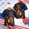 Chicago Bears Halloween Horror Art Hawaiian Shirt 4