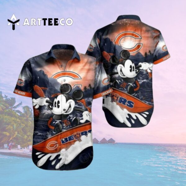 Chicago Bears Mickey Graphic Hawaiian Shirt 2