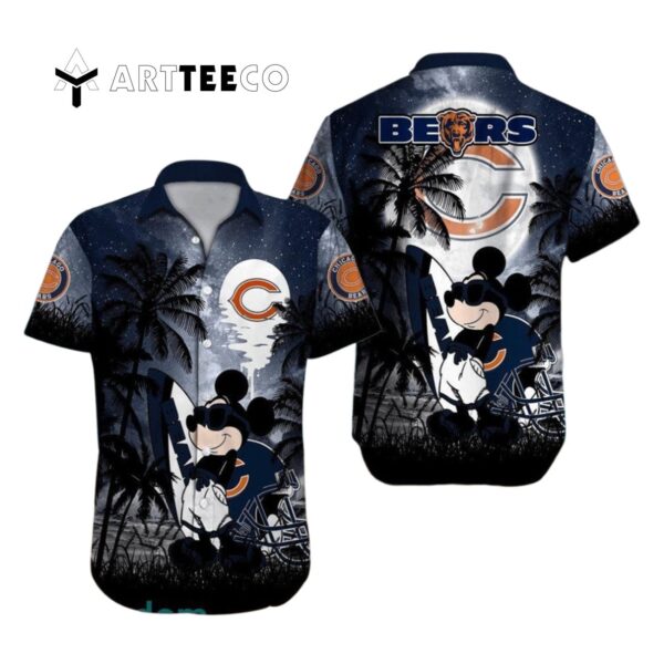 Chicago Bears Mickey Mouse Aloha Summer Hawaiian Shirt 1