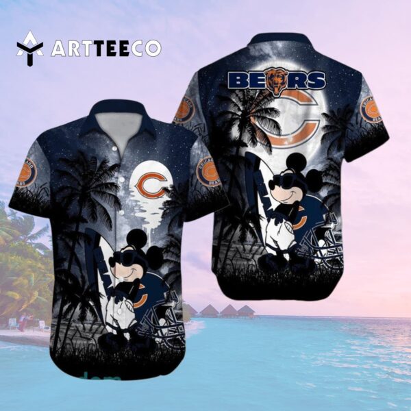 Chicago Bears Mickey Mouse Aloha Summer Hawaiian Shirt 2