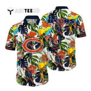 Chicago Bears Nightstime Aloha Hawaiian Shirt 1