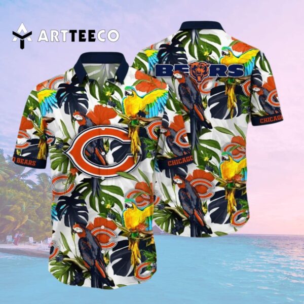 Chicago Bears Nightstime Aloha Hawaiian Shirt 2