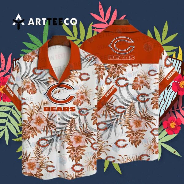 Chicago Bears Pattern Hawaiian Shirt 3