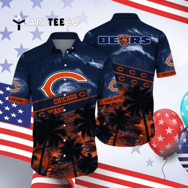Chicago Bears Sun Kissed Aloha Hawaiian Shirt 4