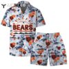 Chicago Bears Team Logo Pattern Football Hawaiian Shirt and Shorts Set