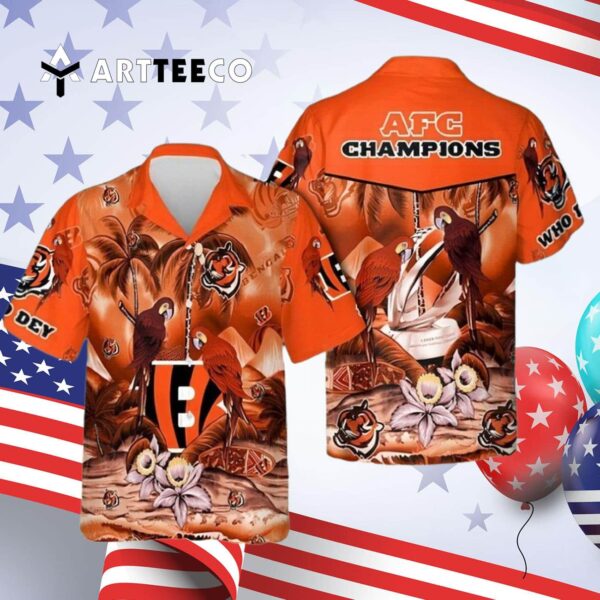 Cincinnati Bengals Afc Champions Aloha Beach Hawaiian Shirt 4