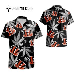 Cincinnati Bengals Black Summer Hawaiian Shirt 1