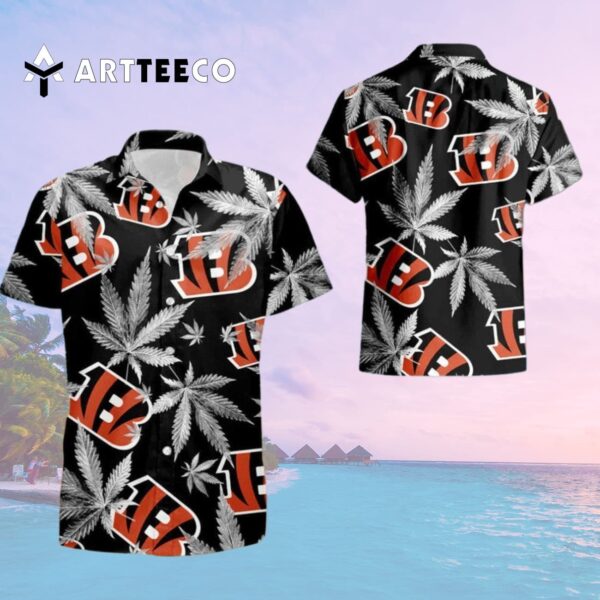 Cincinnati Bengals Black Summer Hawaiian Shirt 2