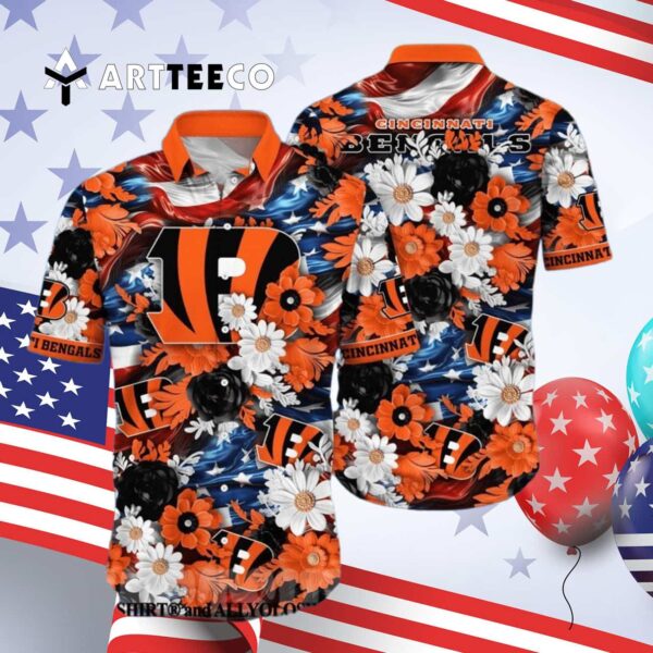 Cincinnati Bengals Independence Day Hawaiian Shirt 4
